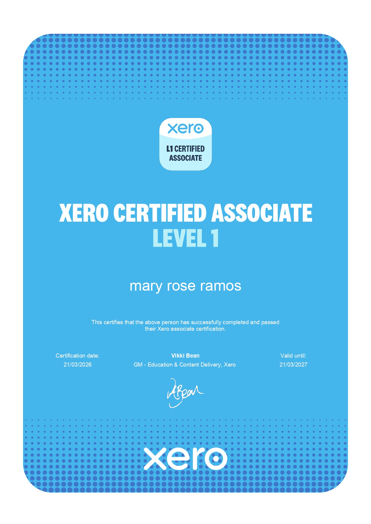 Xero Certified Associate