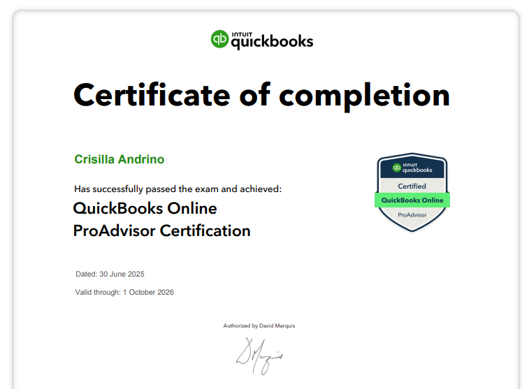 QuickBooks Online ProAdvisor