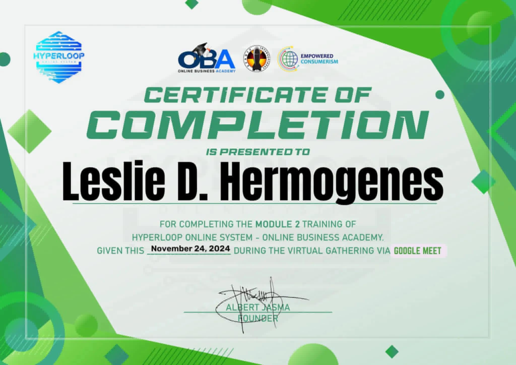 Module 2 Training of Hyperloop Online System