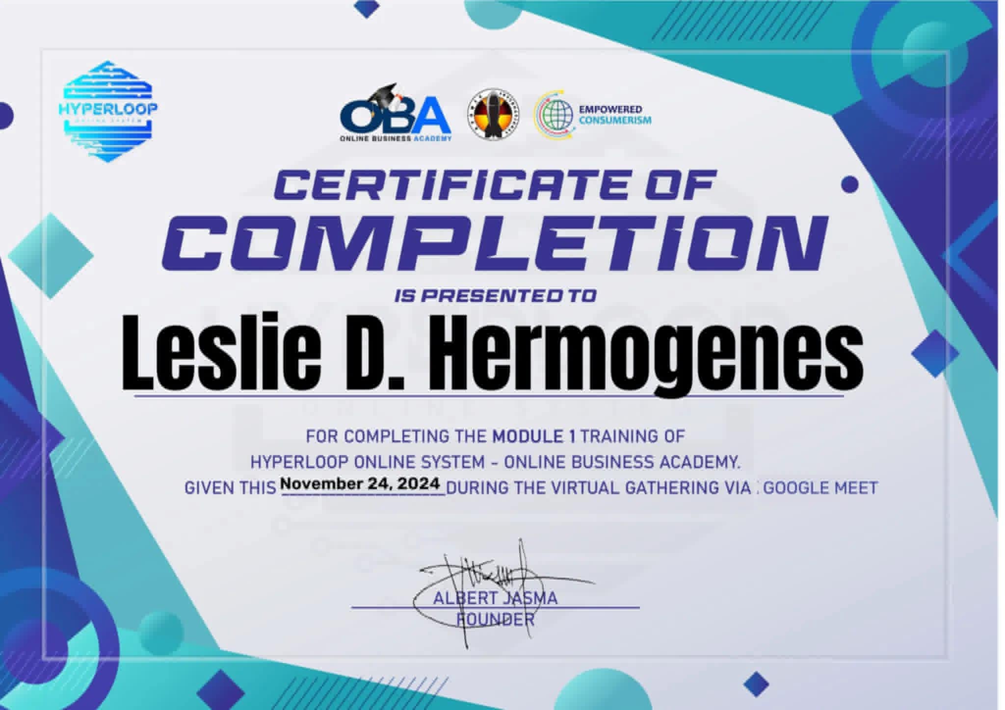 Module 1 Training of Hyperloop Online System