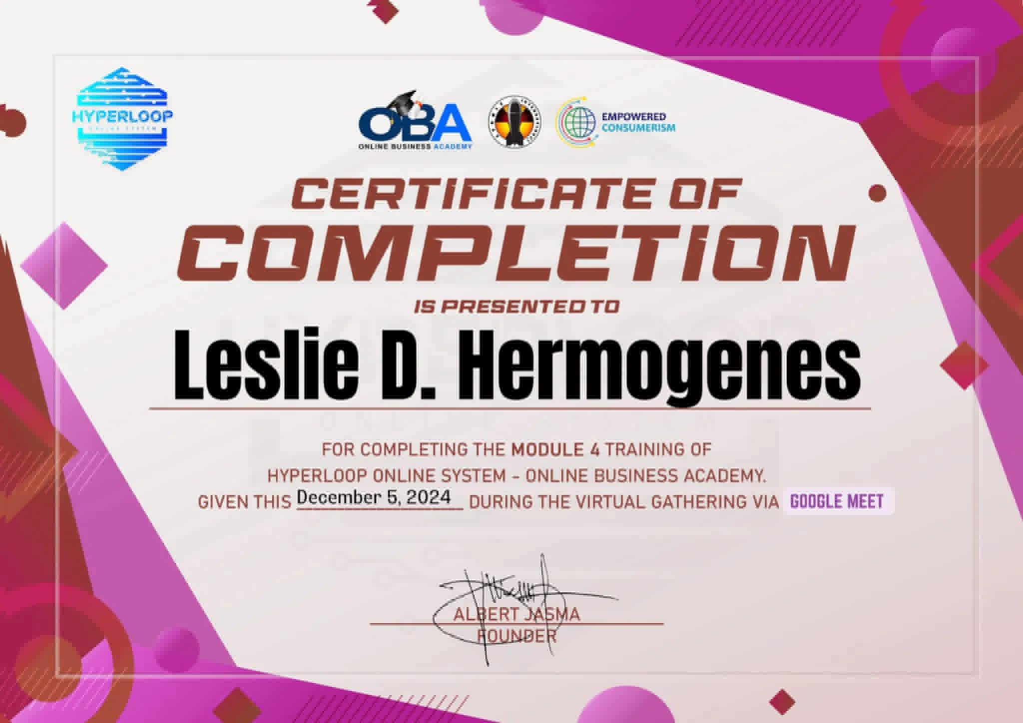 Module 4 Training of Hyperloop Online System