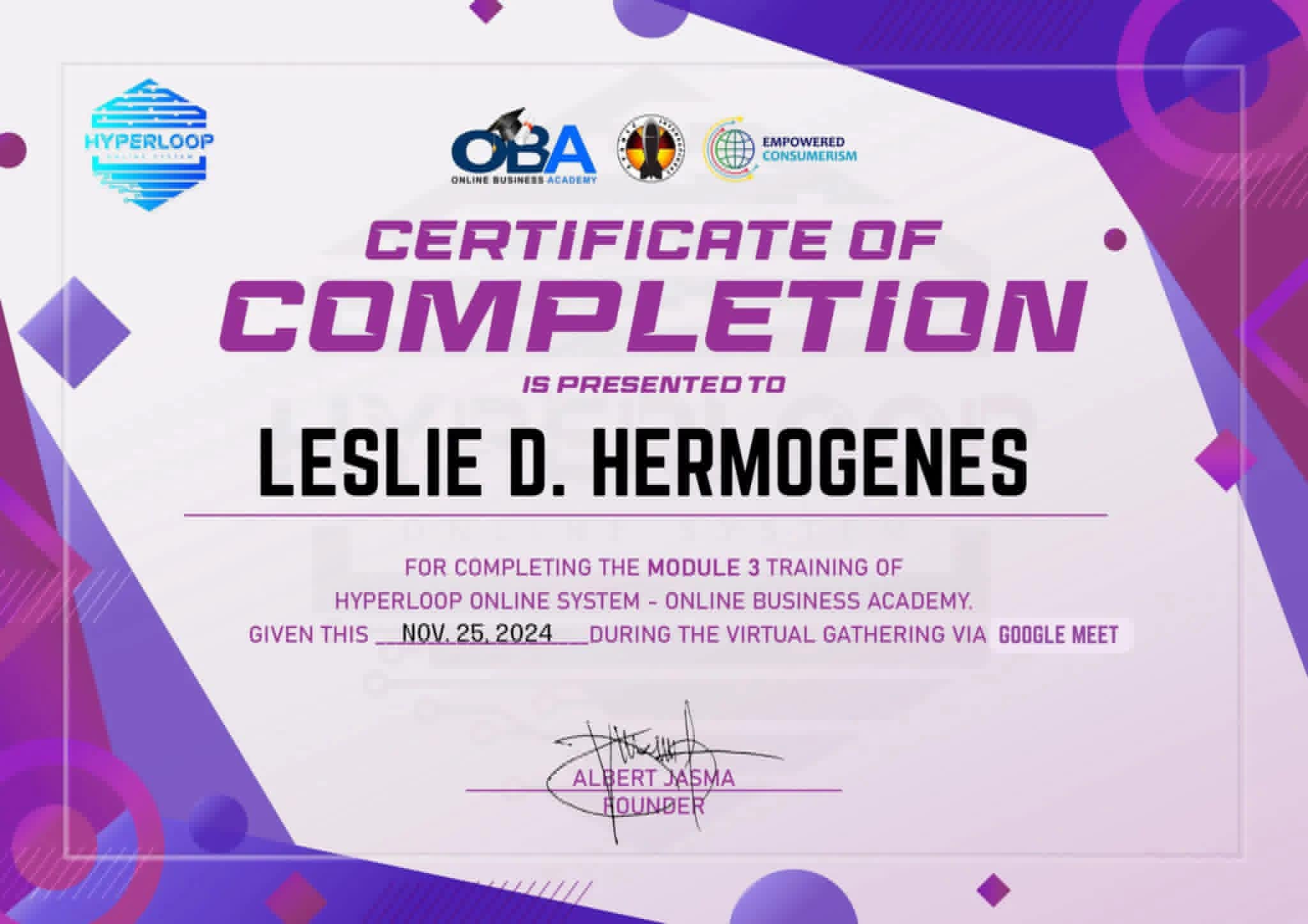 Module 3 Training of Hyperloop Online System