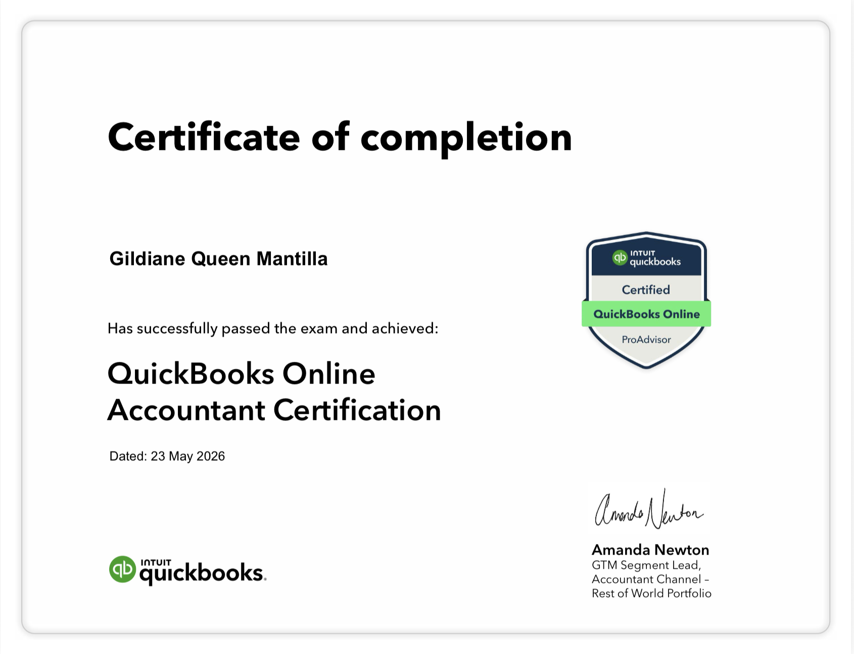 QuickBooks Online Certification
