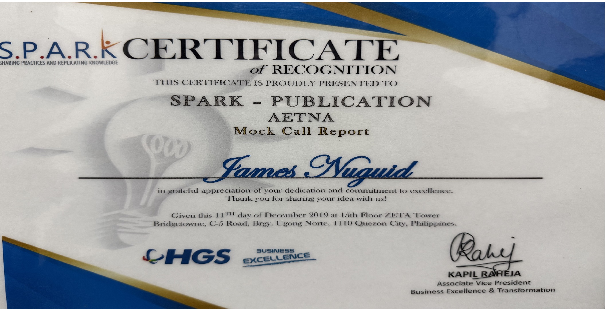 Replication Award
