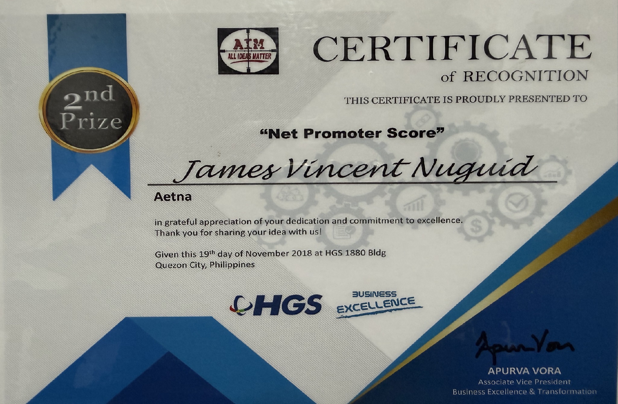Net Promoter Score Award