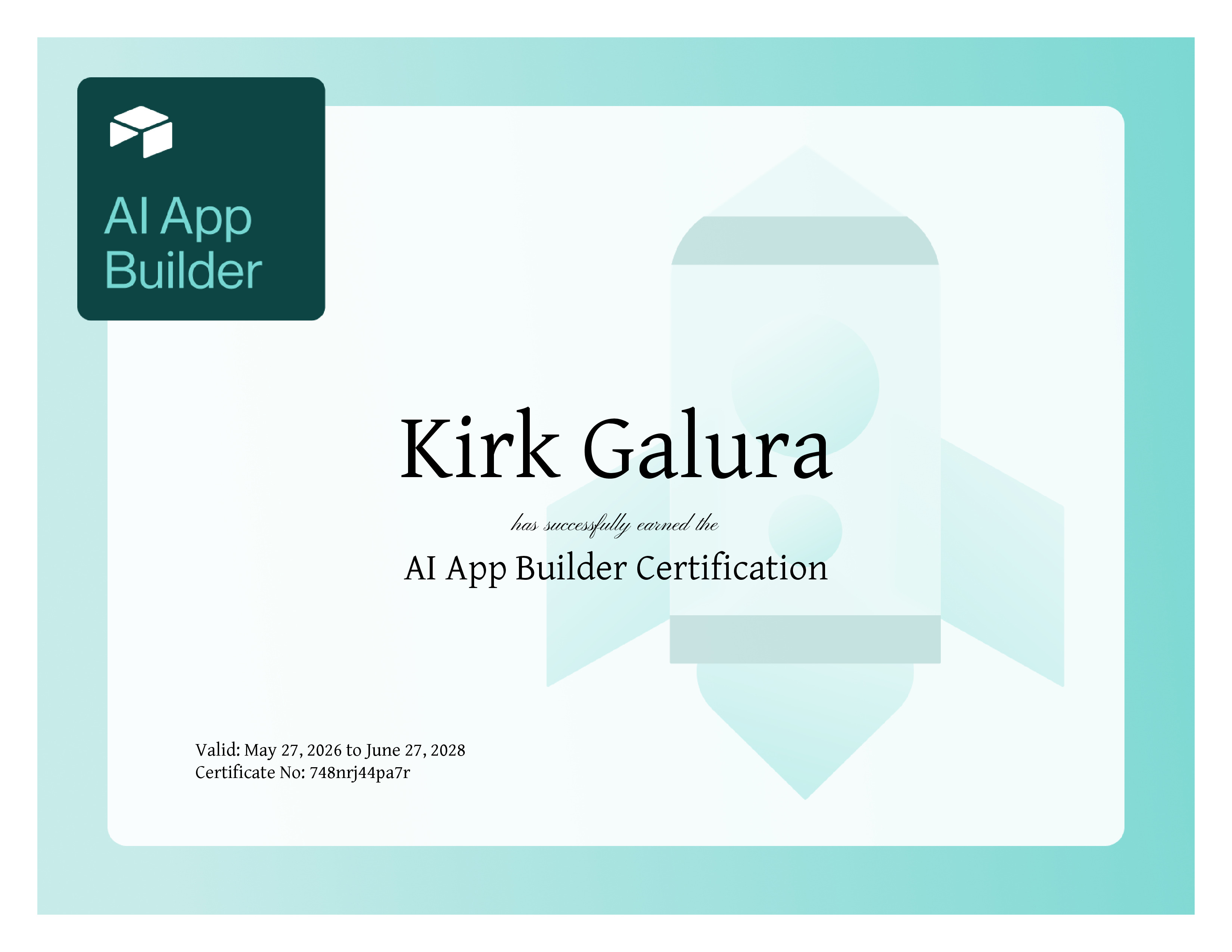 AI App Builder Certification