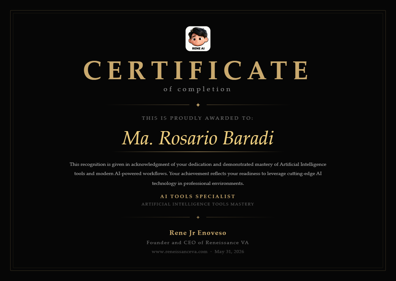 Artificial-Intelligence-for-VAs- Certificate