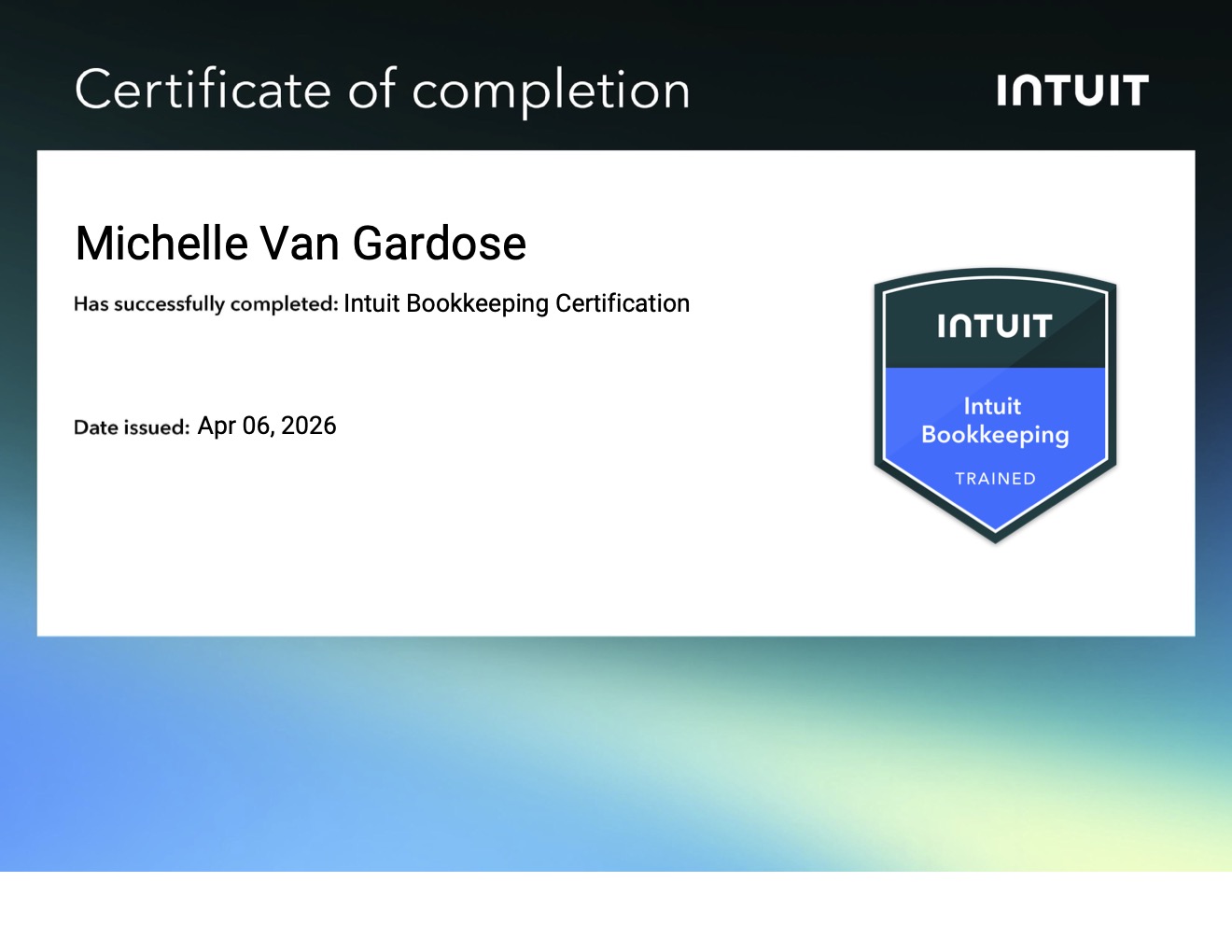 Intuit / Quickbooks Bookkeeping Certification