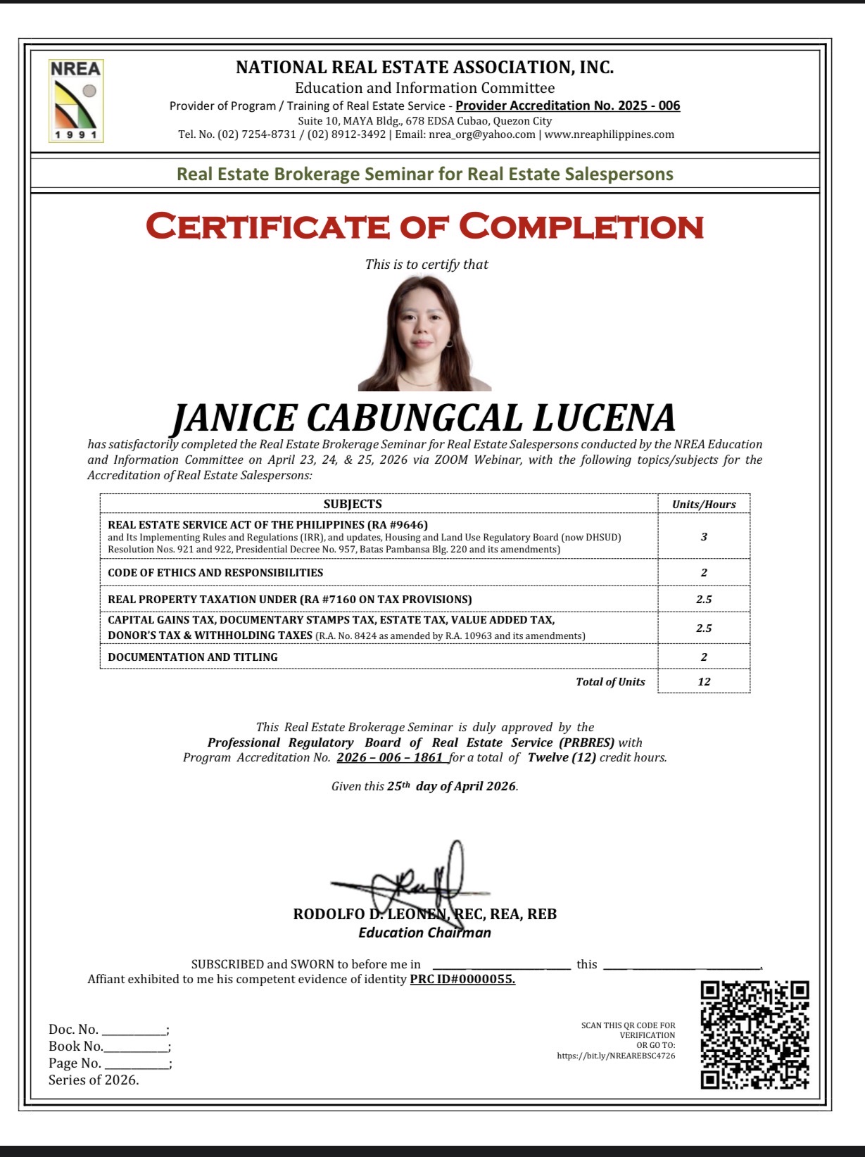 Real Estate Brokerage Seminar for Real Estate Salesperson