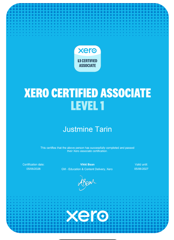 Xero Certified Associate