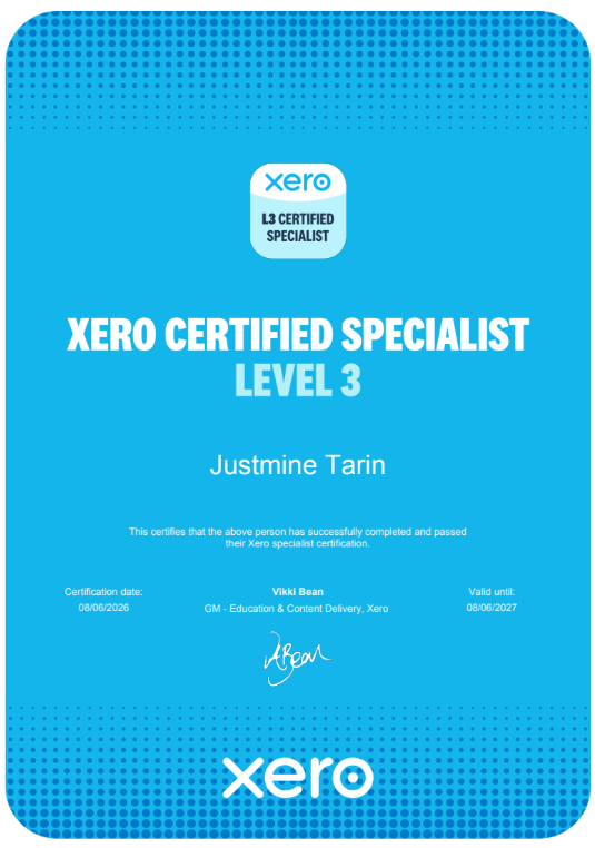Xero Certified Specialist