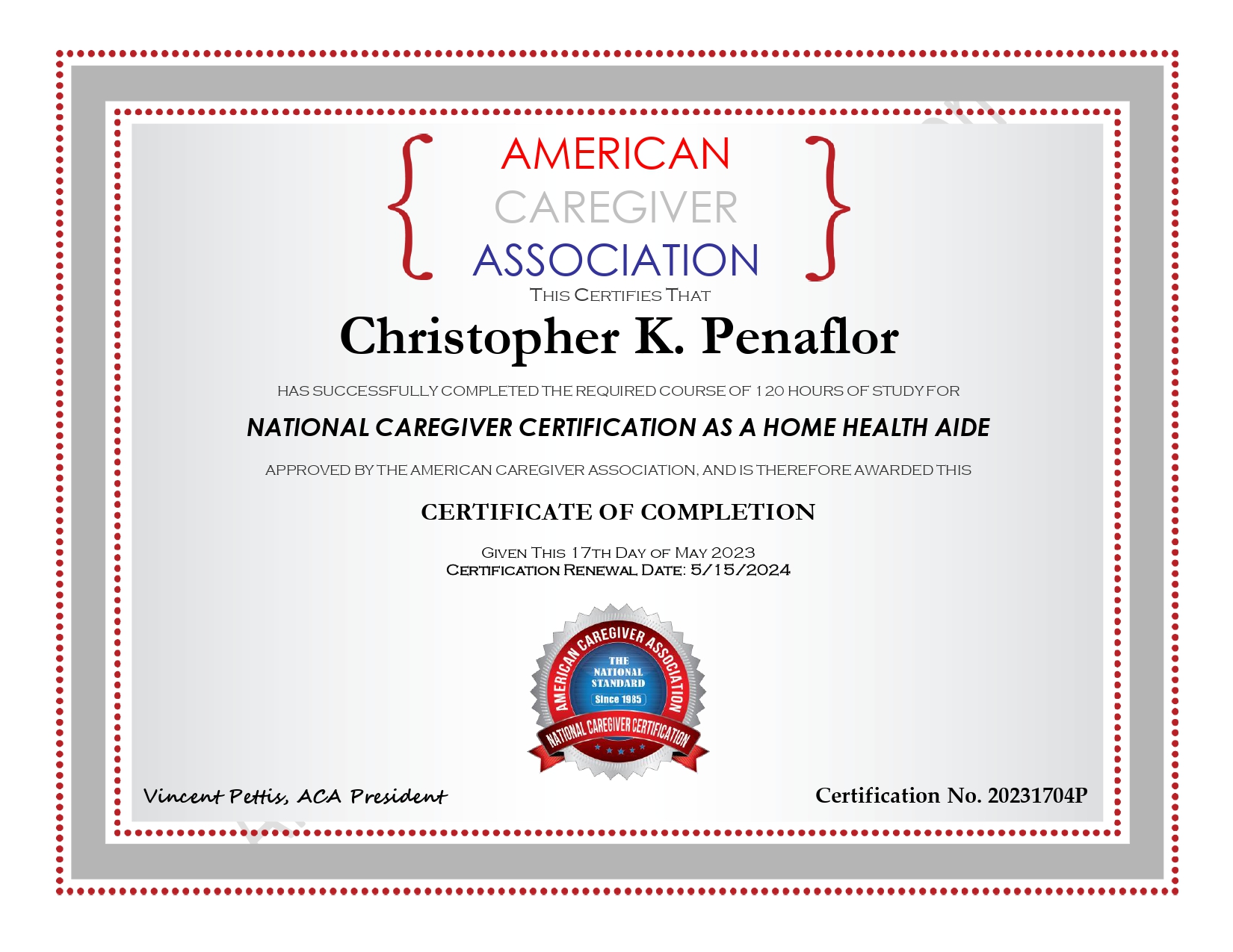 AMERICAN CAREGIVER HOME HEALTH AIDE