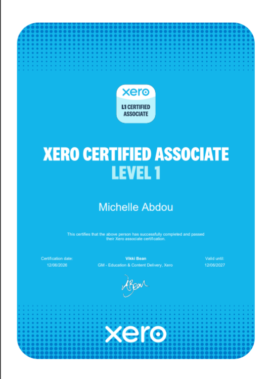 L1 Xero Associate Certification