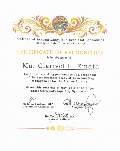 Best Research Study of BS Accounting Management