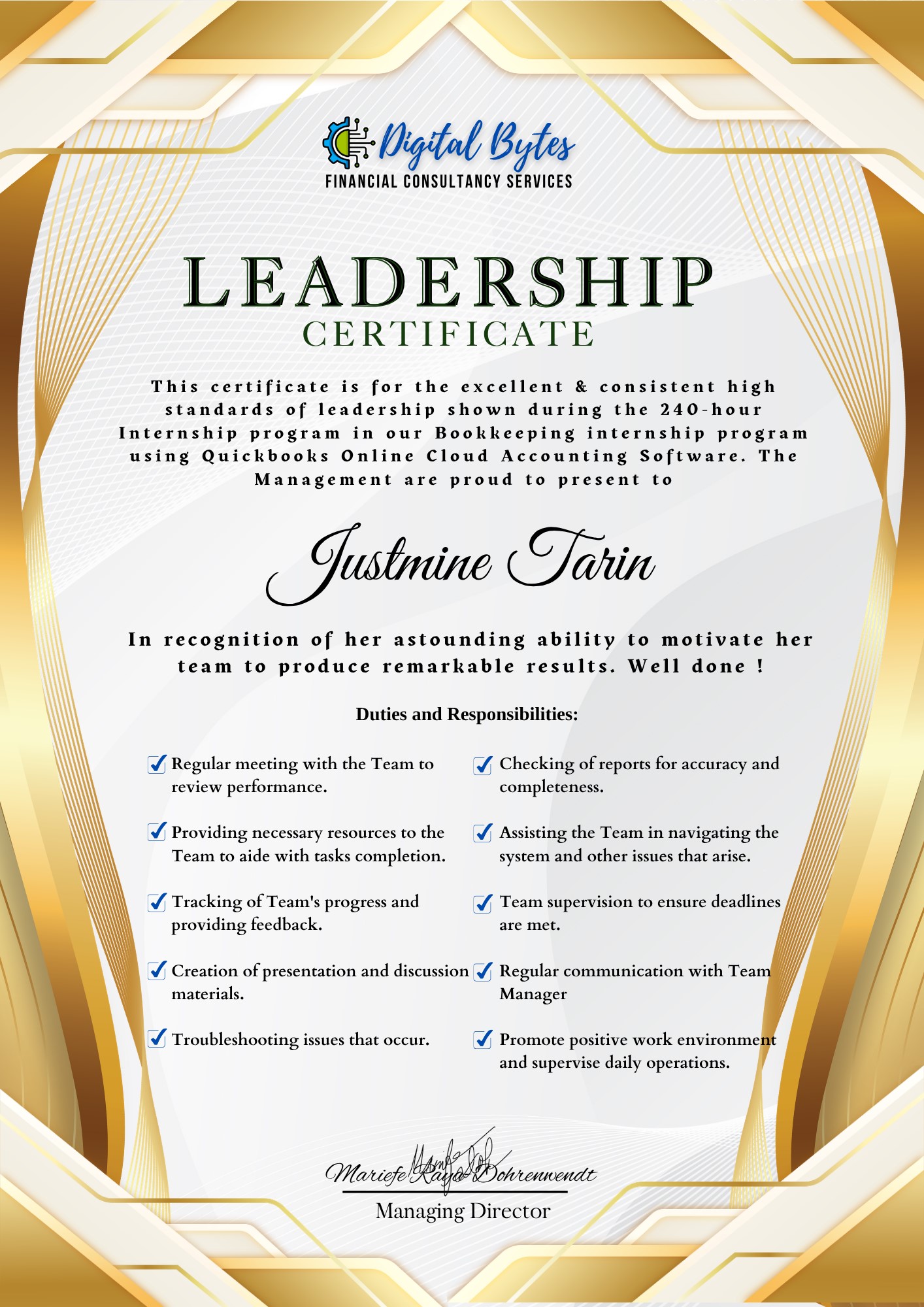 Leadership Certificate