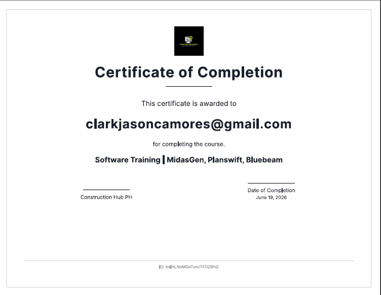 Software Training | MidasGen, Planswift, Bluebeam : Construction Hub PH