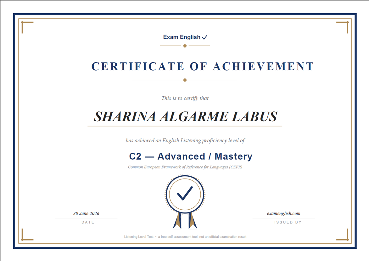 English Listening Proficiency (CEFR C2)