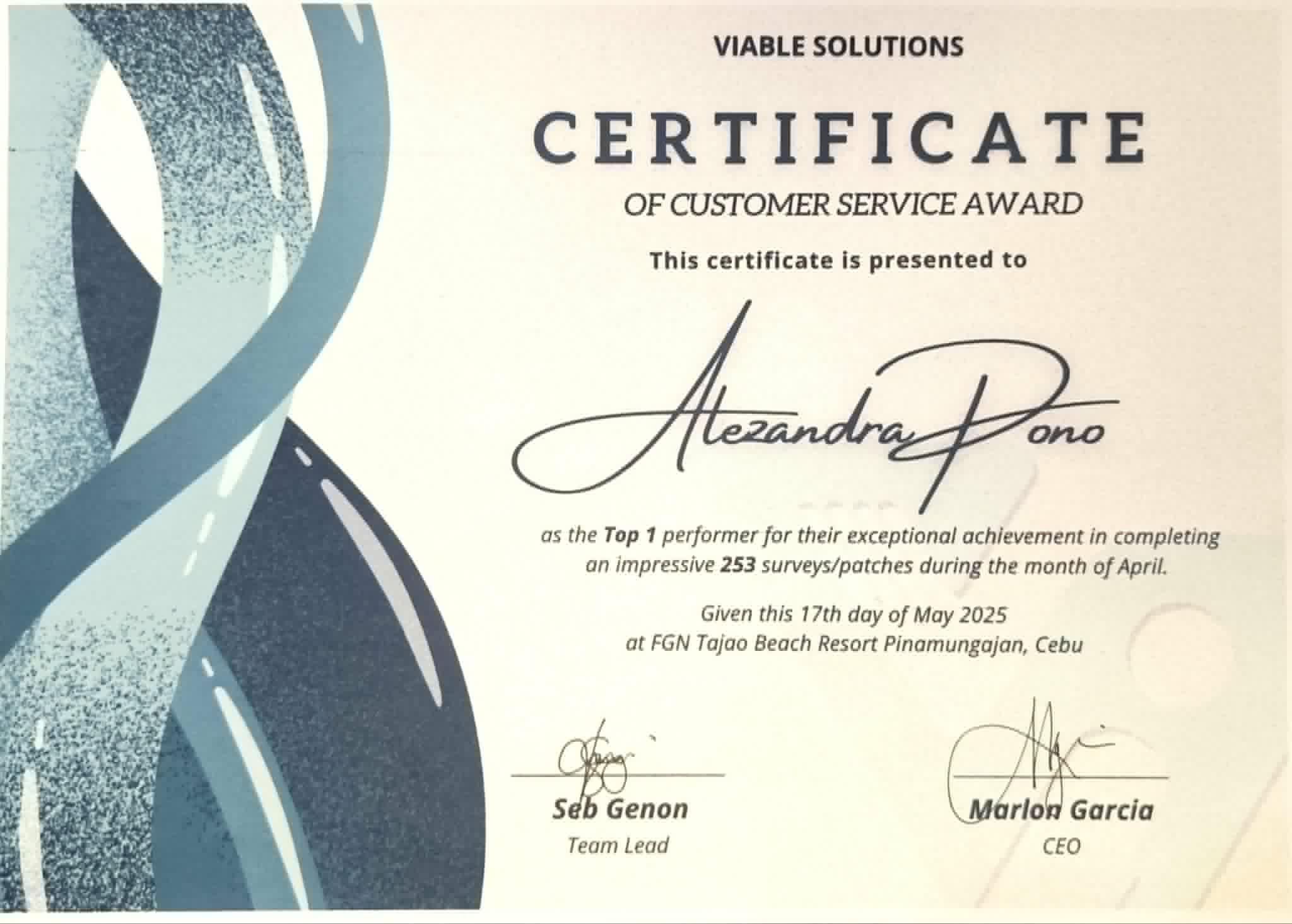 CERTIFICATES