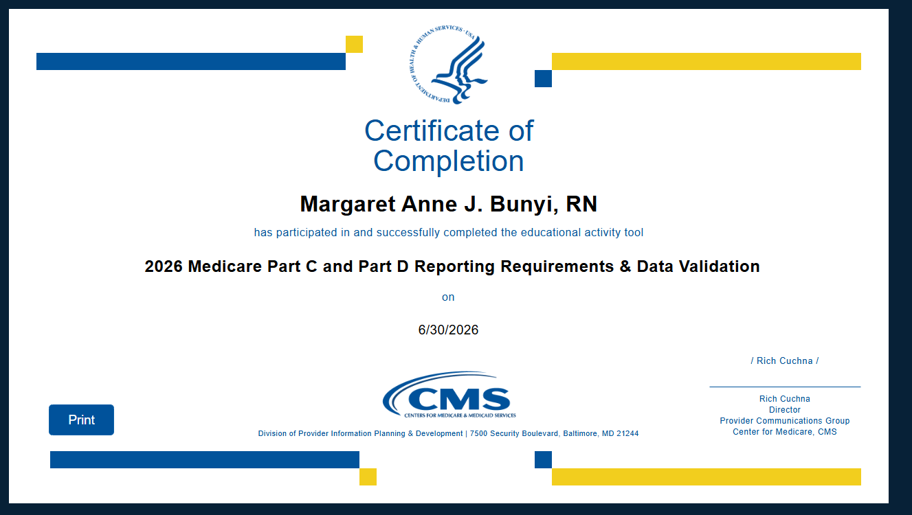 Medicare Part C & D Reporting Requirements & Data Validation