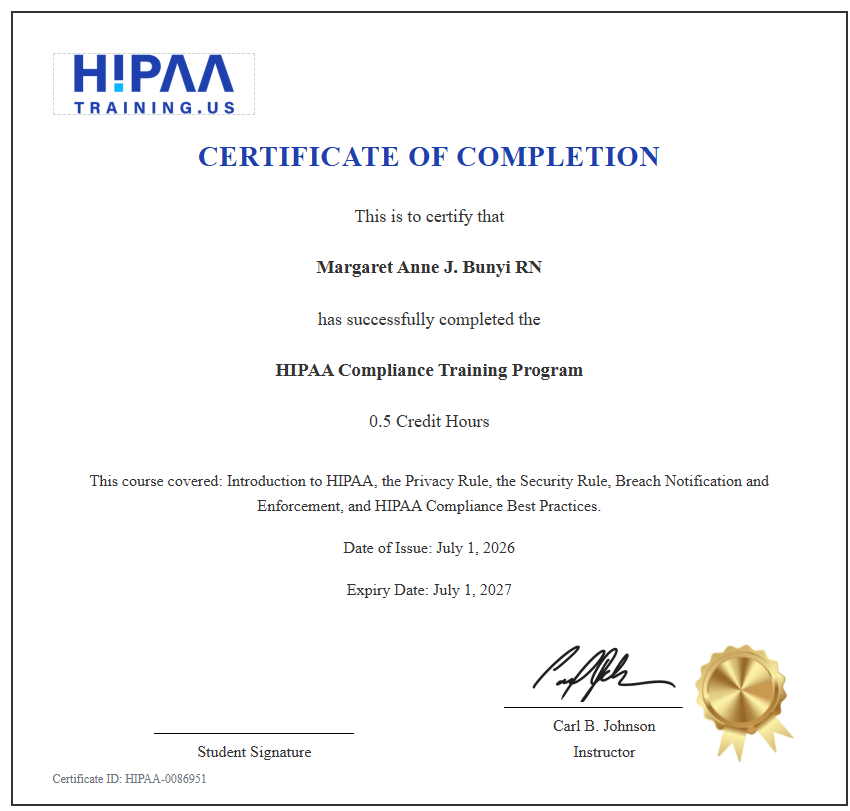 HIPAA Compliance Training Program