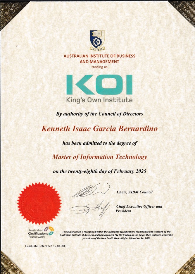Master of Information Technology