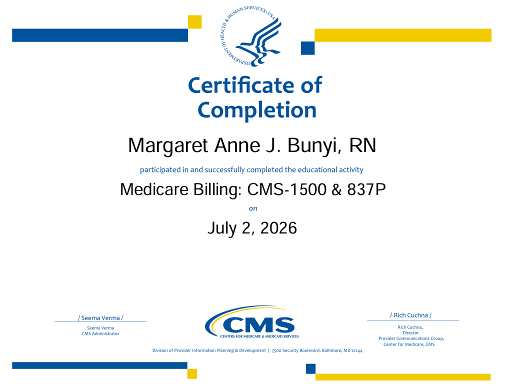 Medicare Billing CMS-1500 & 837P