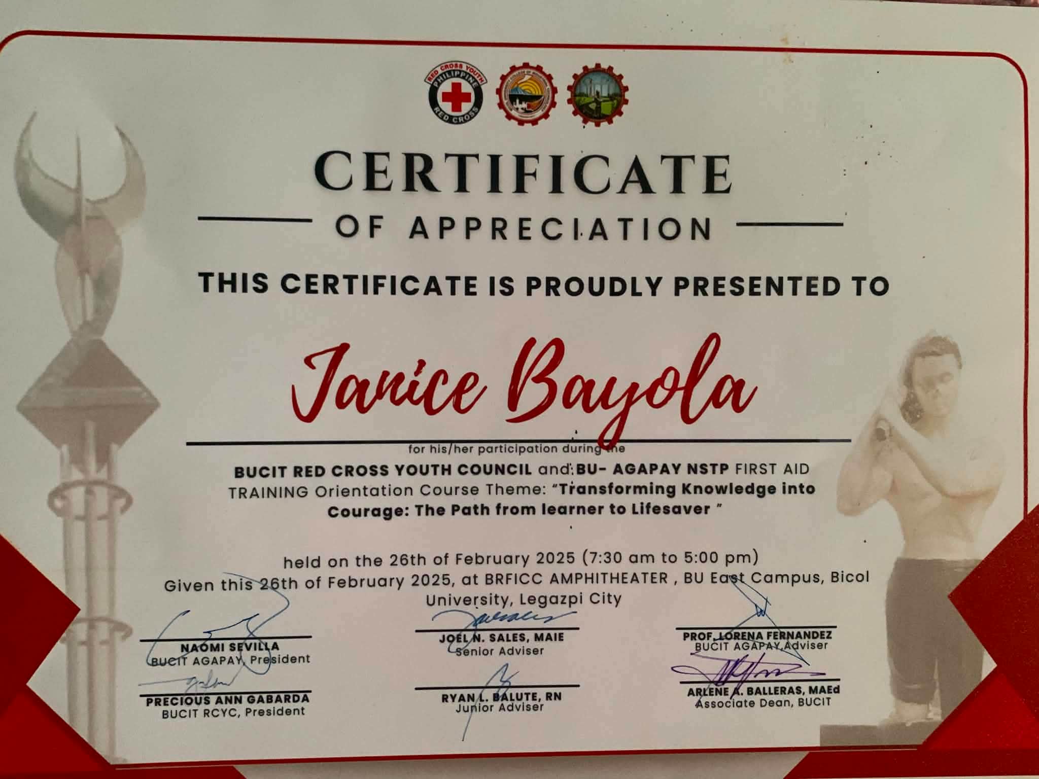 RED CROSS TRAINING