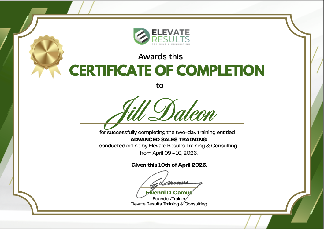 Advanced Sales Training