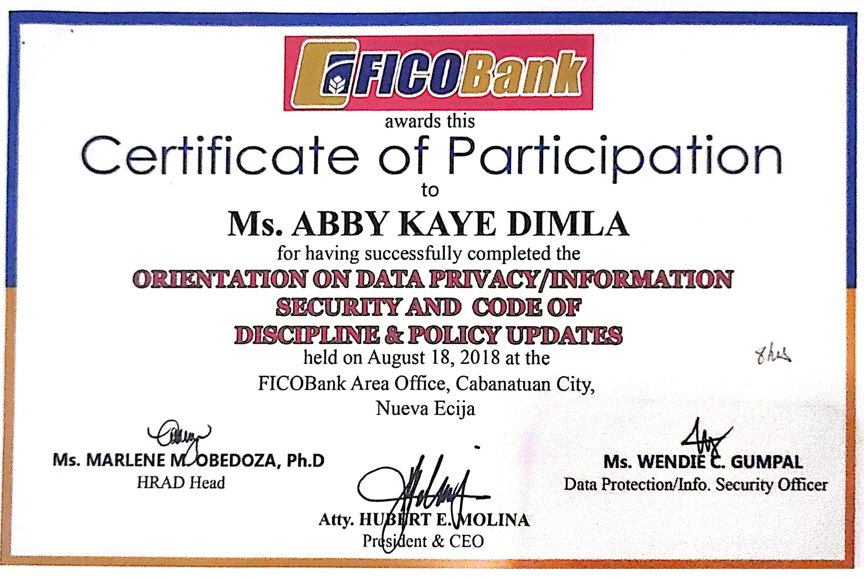 Orientation on Data Privacy/ Information Security and Code of Discipline & Policy Updates