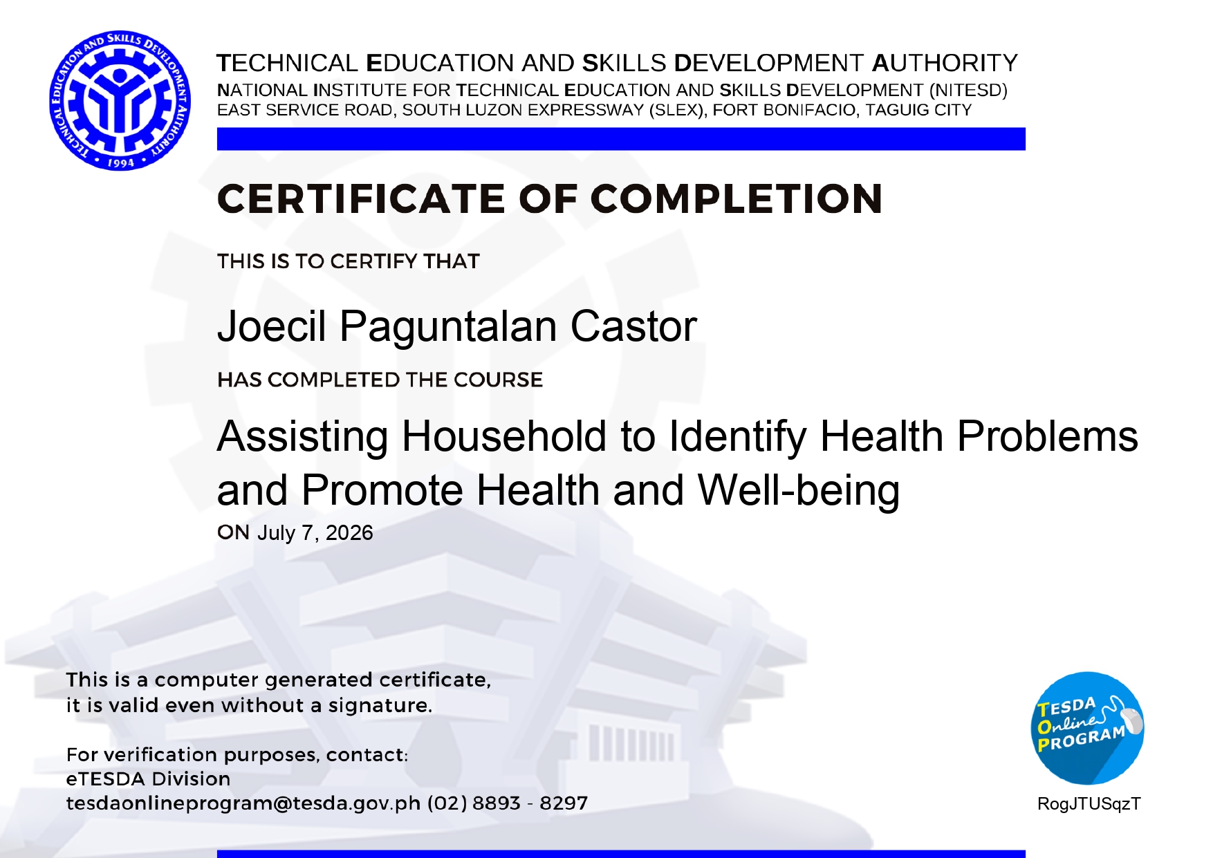 Certificate_of_Completion Assisting Household to Identify Health Problems