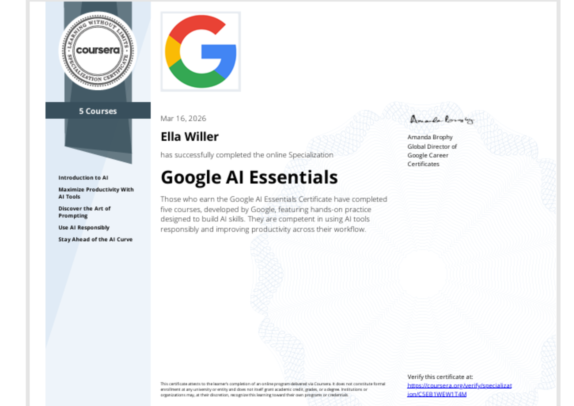 Google AI Essentials