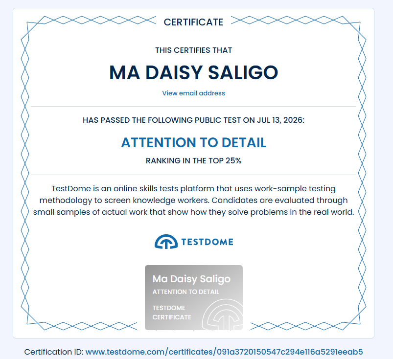 Certificate