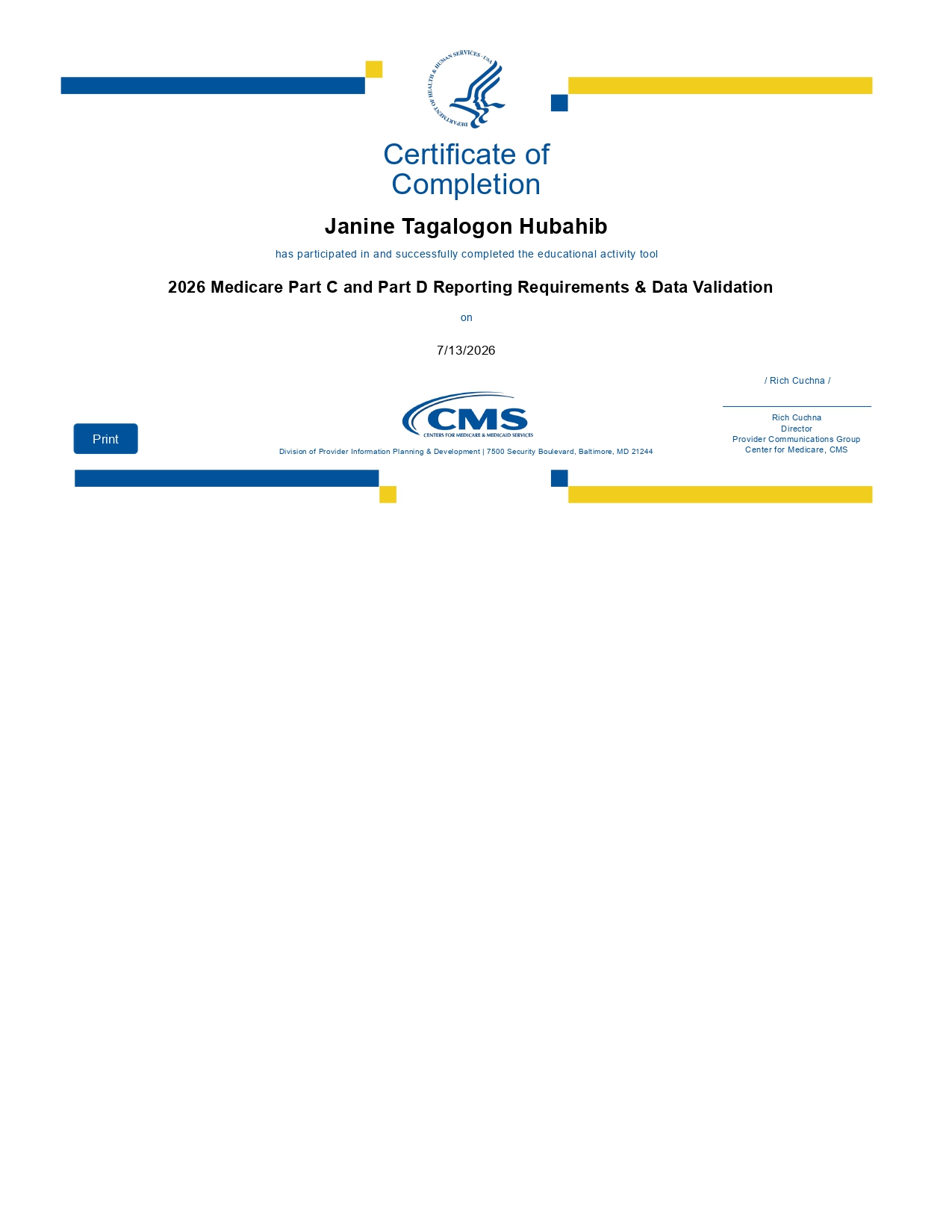 Medicare Part C & Part D Reporting