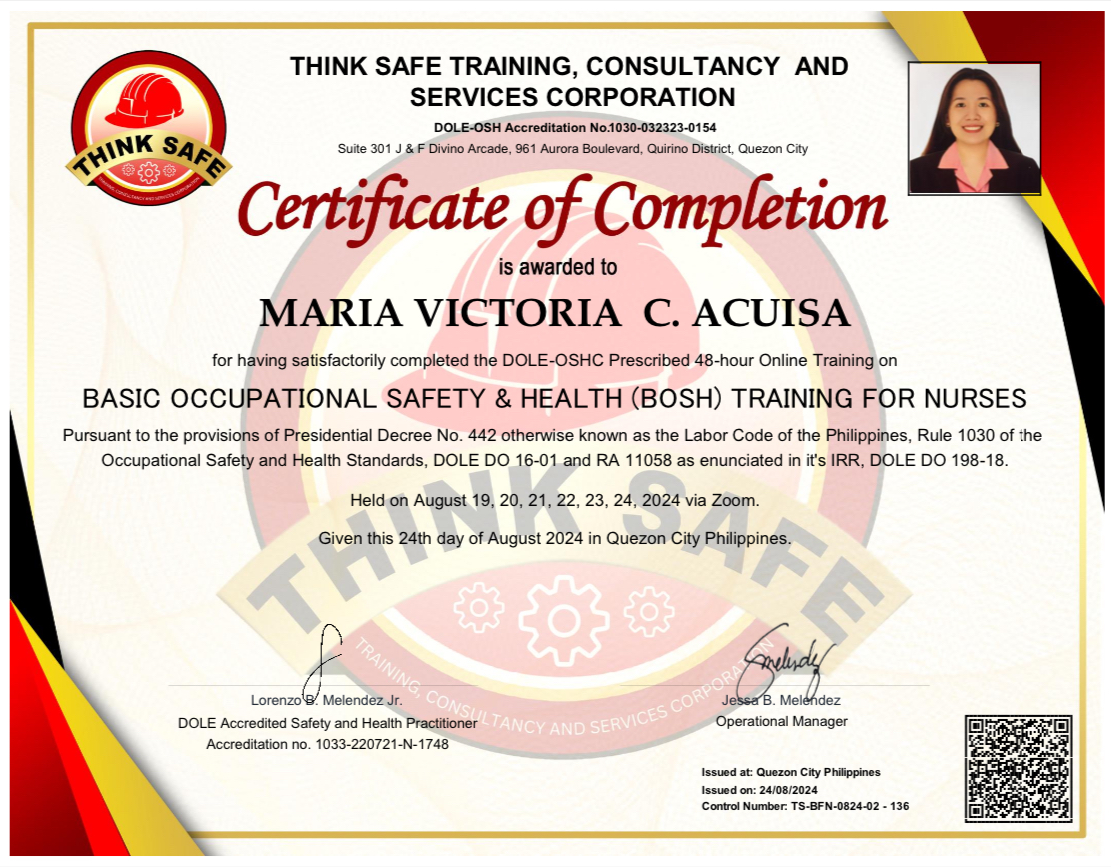 Basic Occupational Safety and Health Training for Nurses