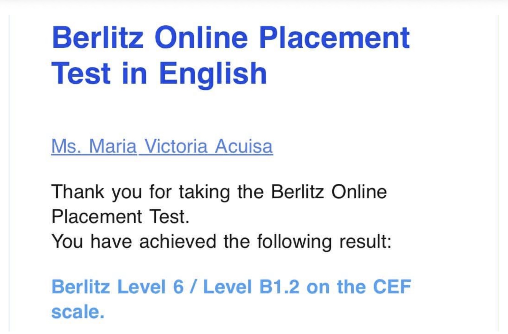 Berlitz Online Placement Test