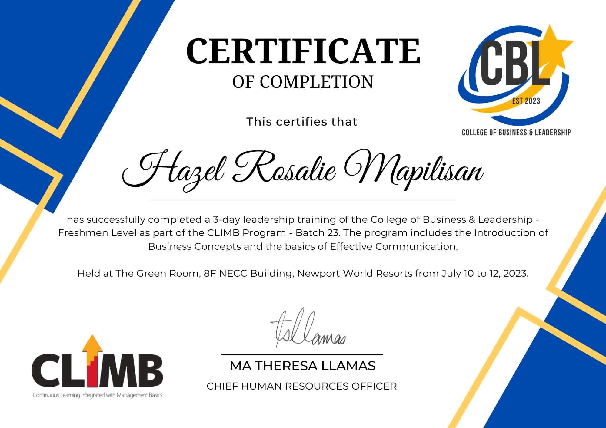 BUSINESS & LEADERSHIP TRAINING
