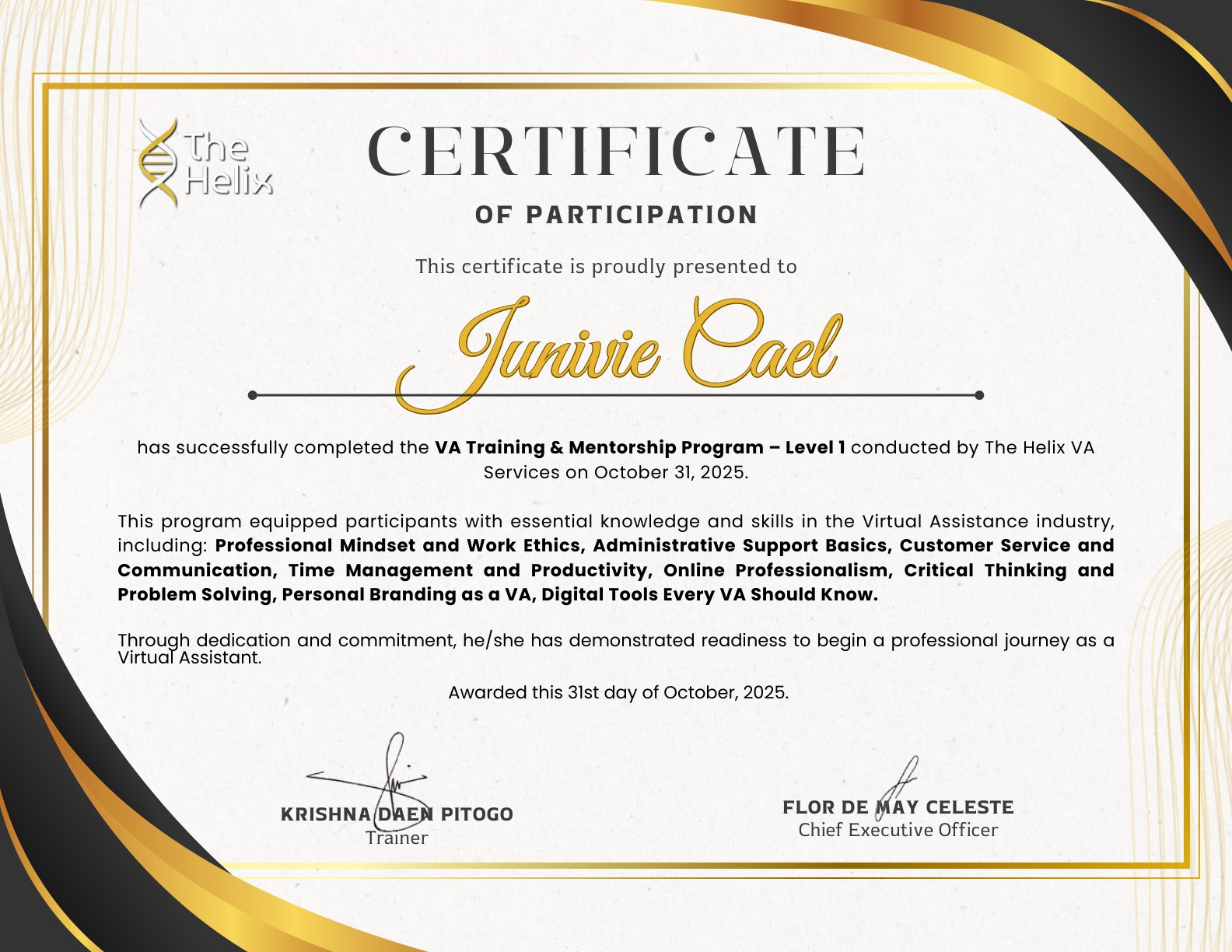 Virtual Assistant Training
