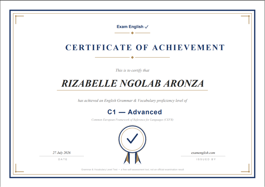 ENGLISH PROFICIENCY CERTIFICATE