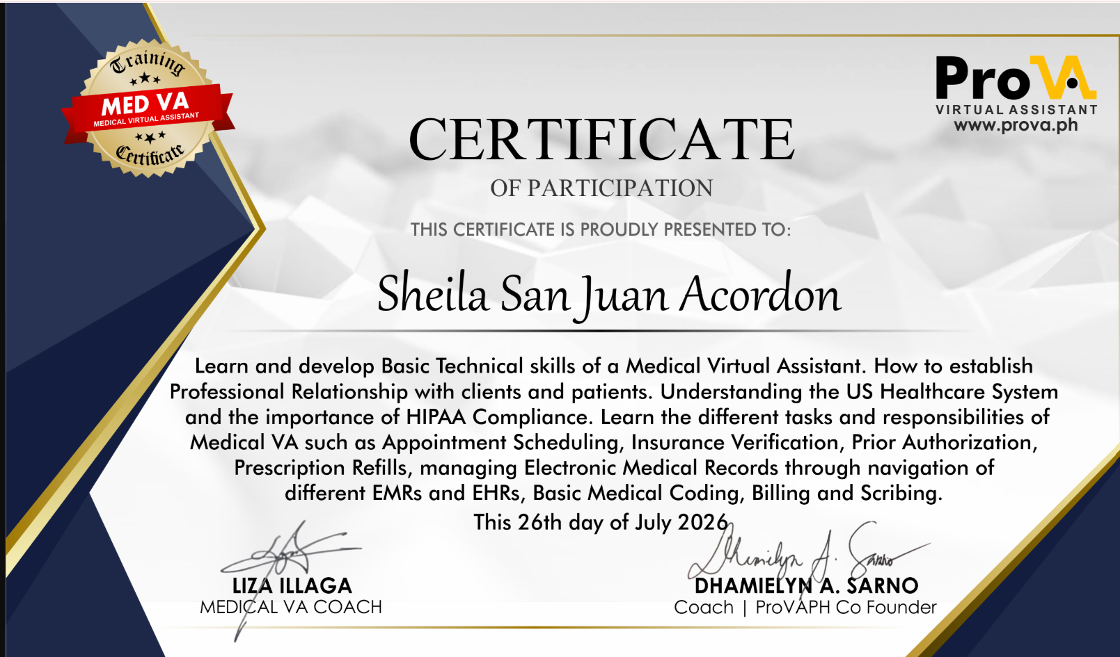 Medical VA Training
