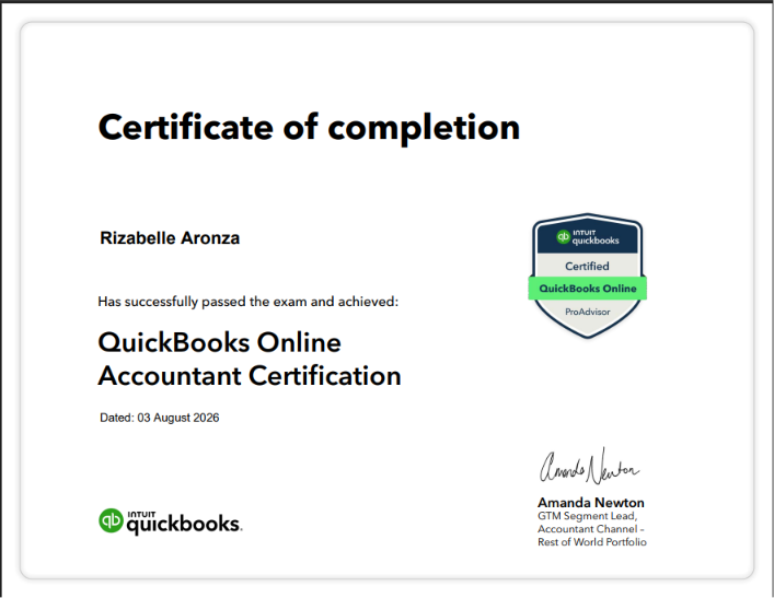 QuickBooks Online  Accountant Certification