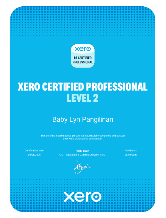 Xero Certified Professional