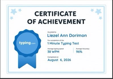 Typing test certificate