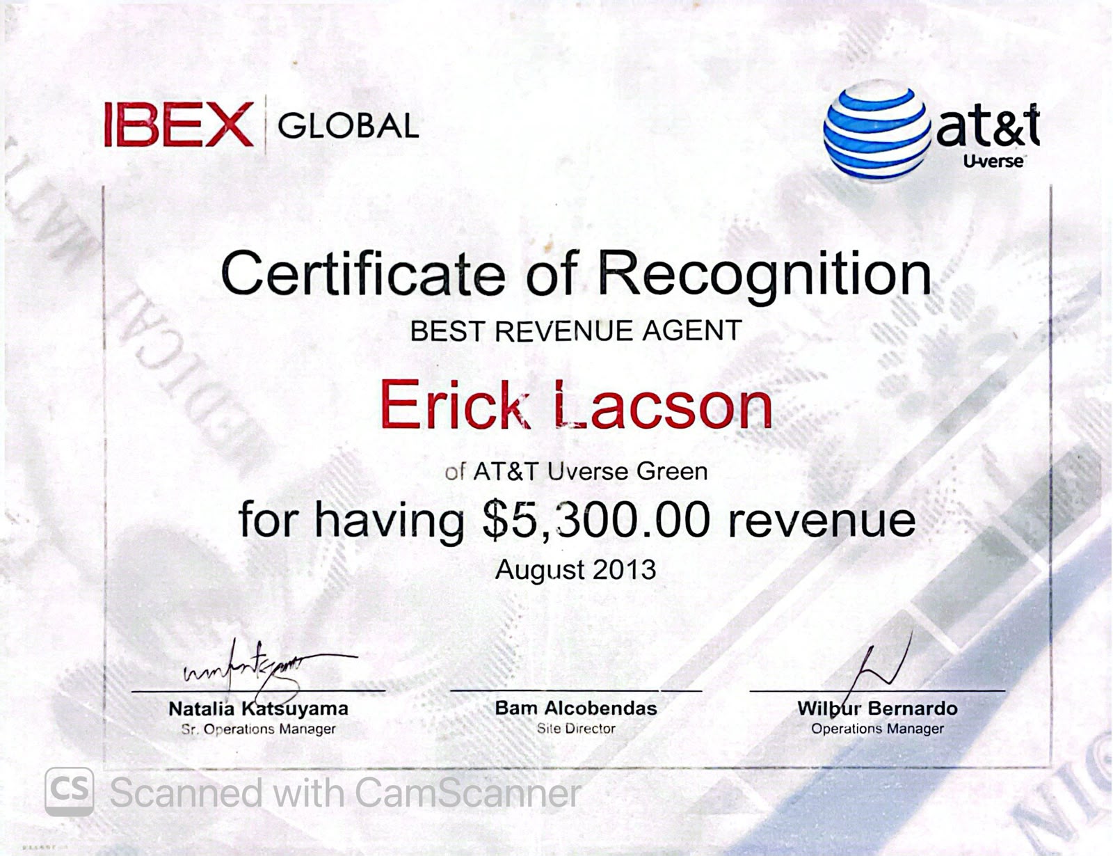 Top Sales Achiever Recoginition