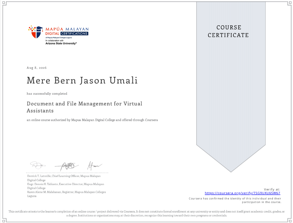 Document and File Management for Virtual Assistants