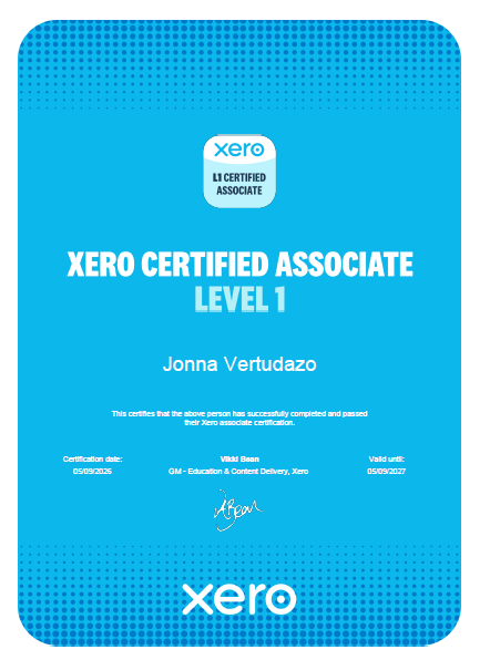 Xero Certified Associate