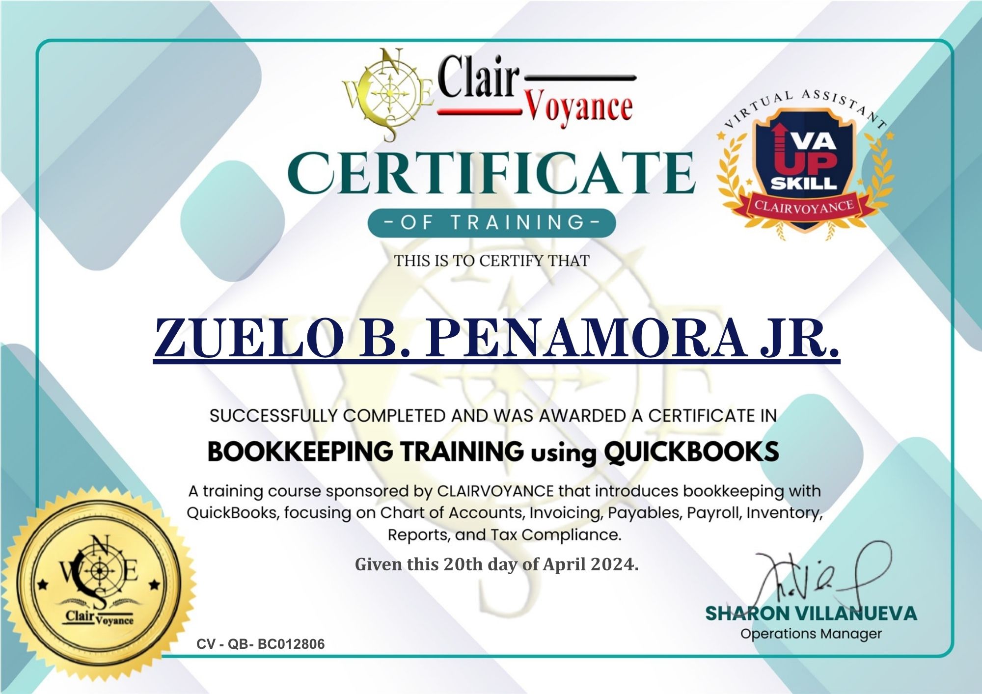 Bookkeeping Training using Quickbooks