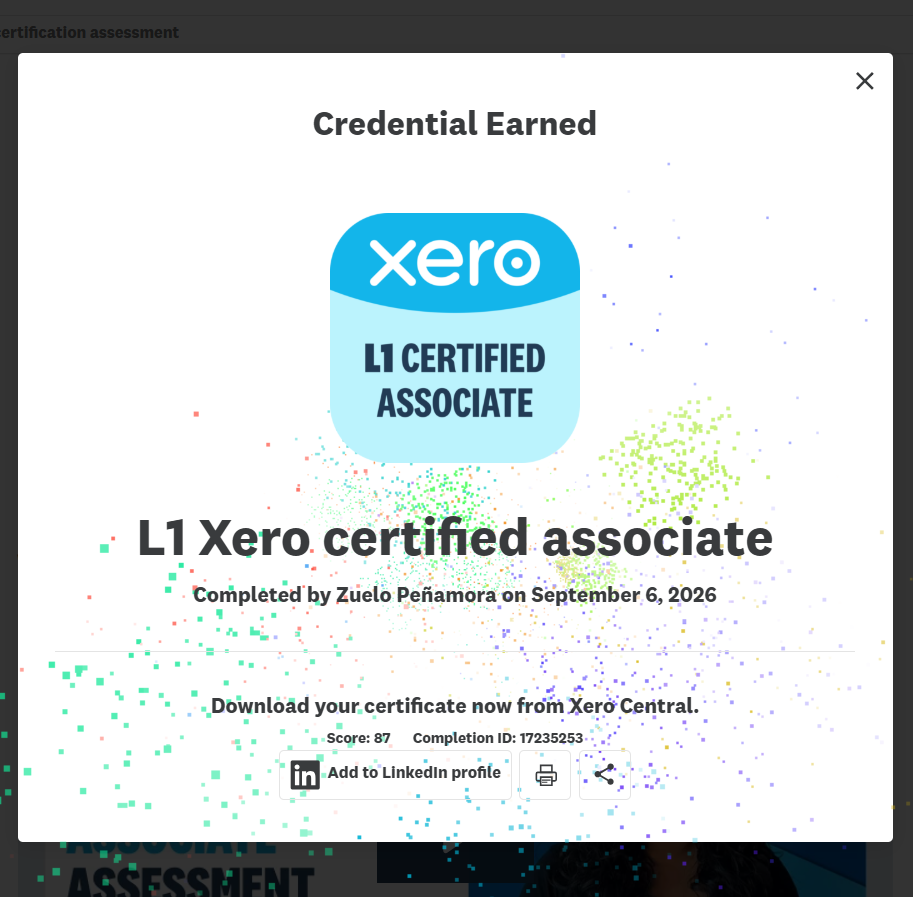 L1 Xero Certified Associate