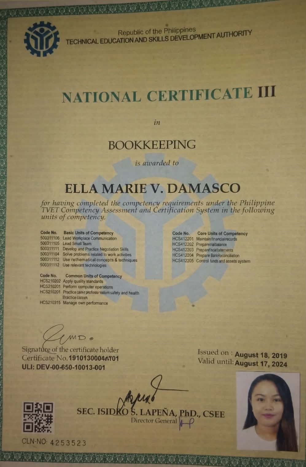 Bookkeeping NC III