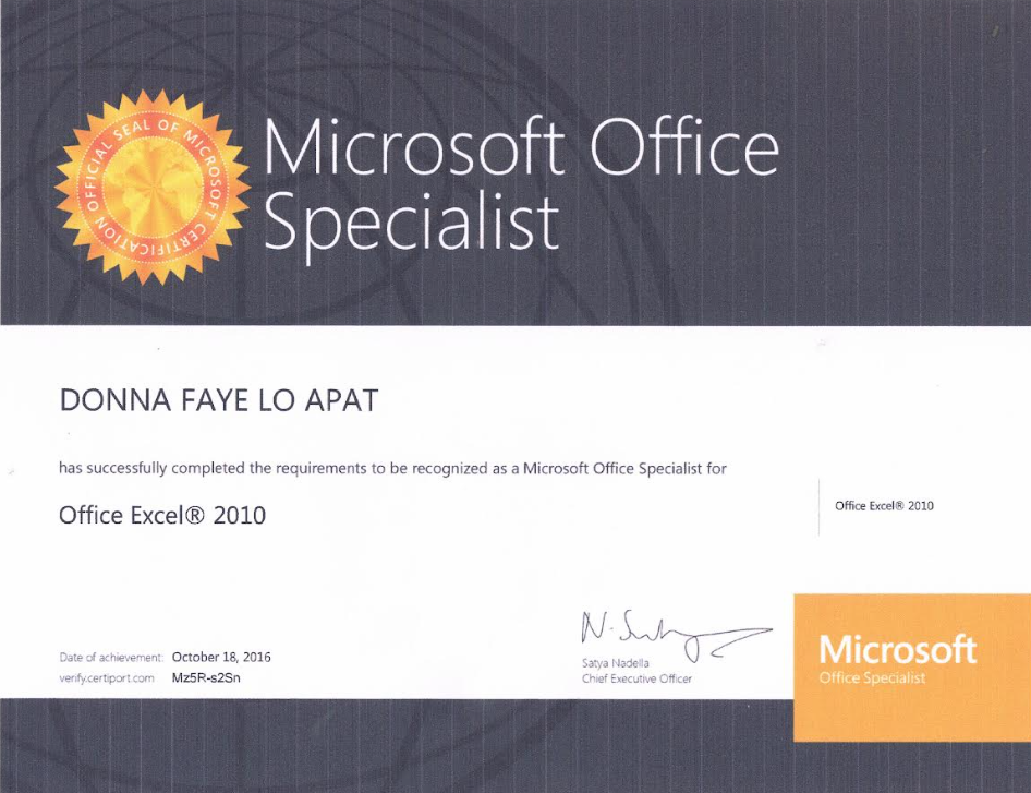 Microsoft Office Specialist