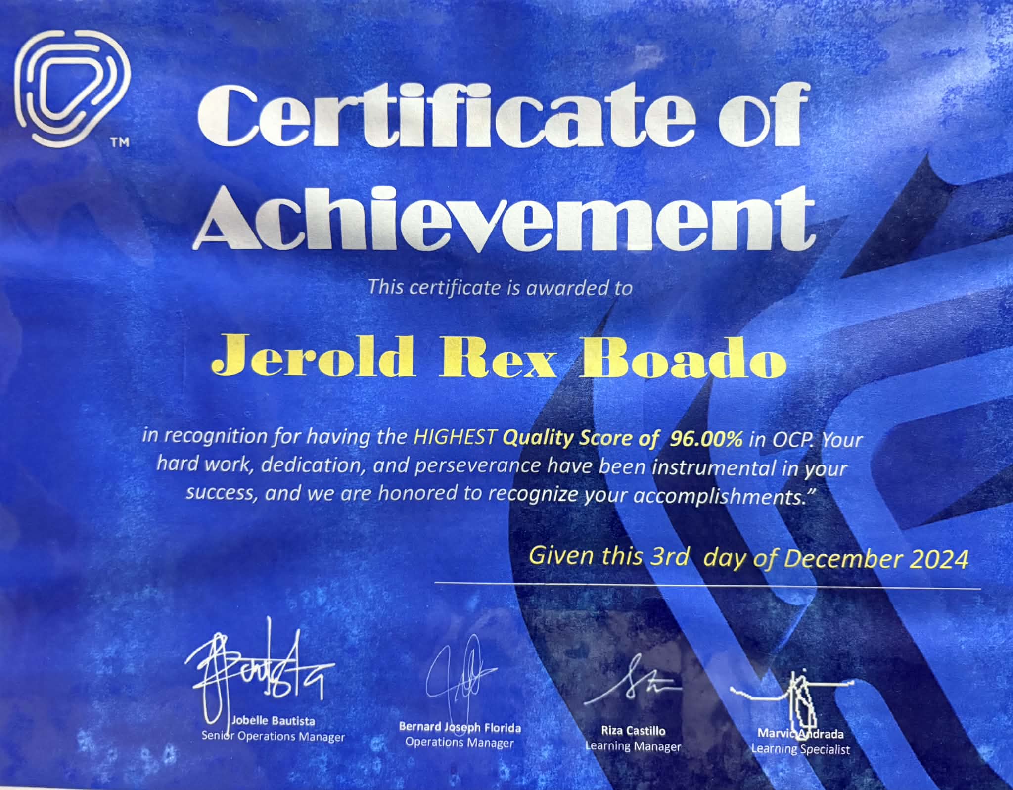 Foundever recognition